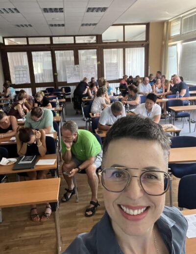 Monika Kukol Sochorová při workshopu